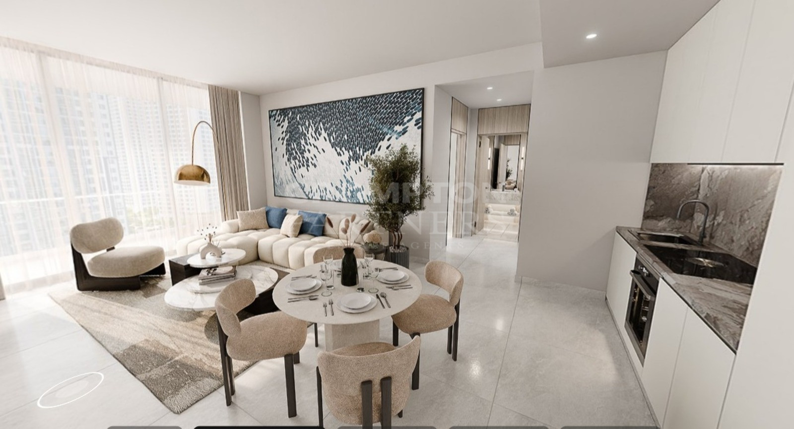 Original Price | Bright Modern 1BR | High Floor