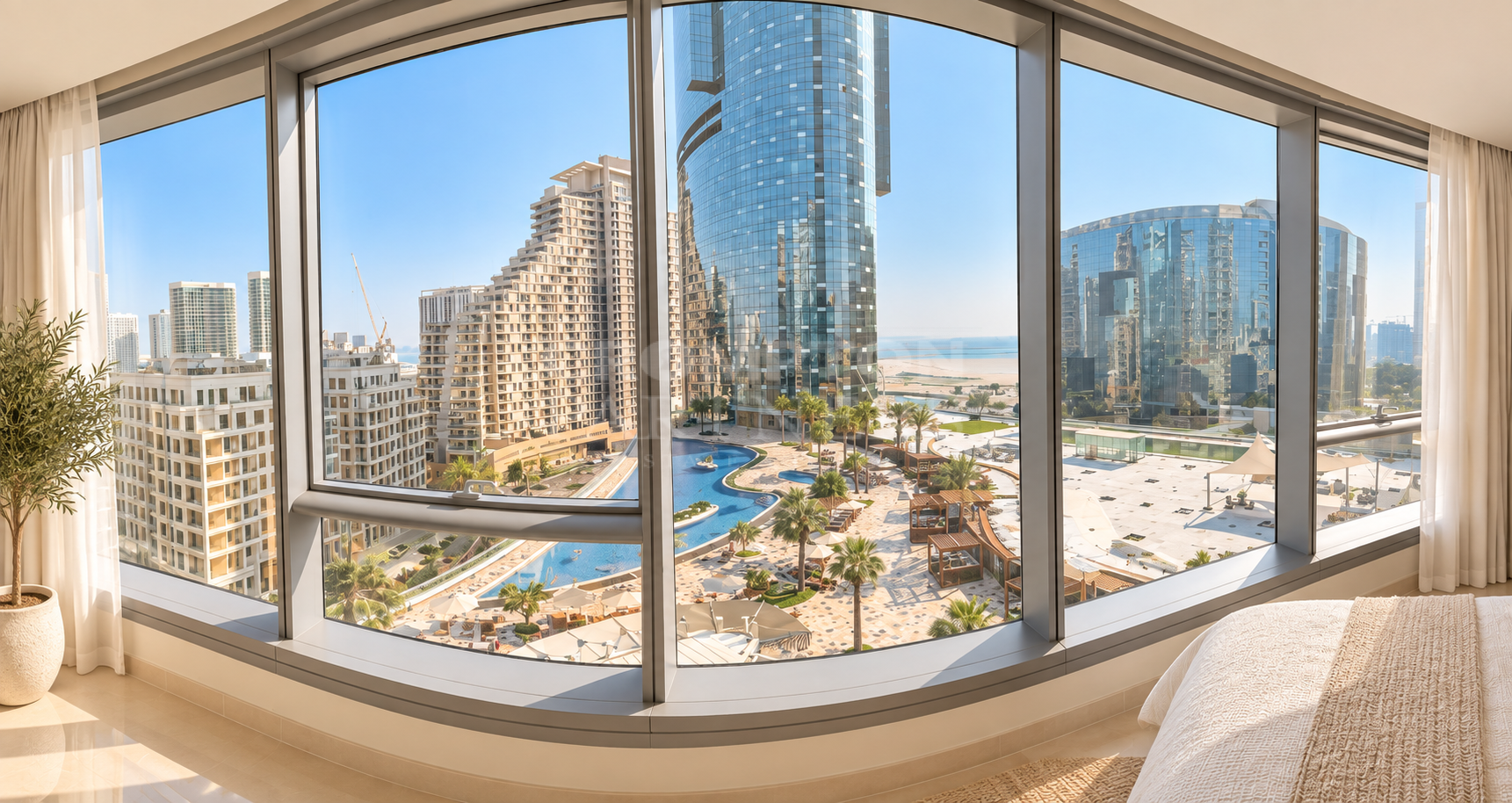 Exceptional 3 + maid | Pool view | Spacious Unit